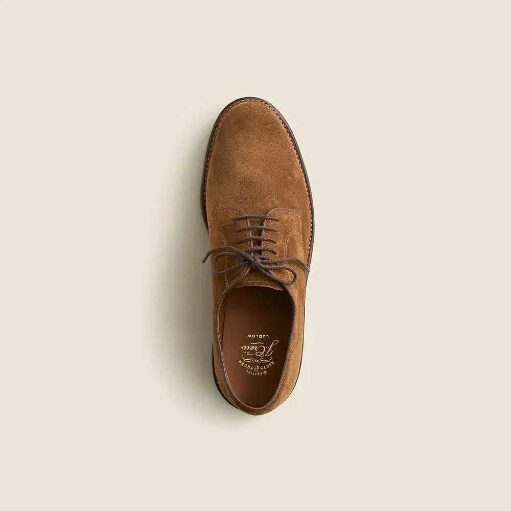J. Crew Men's Ludlow Derbys Dress Shoes Lace Up in Snuff Suede Size 9